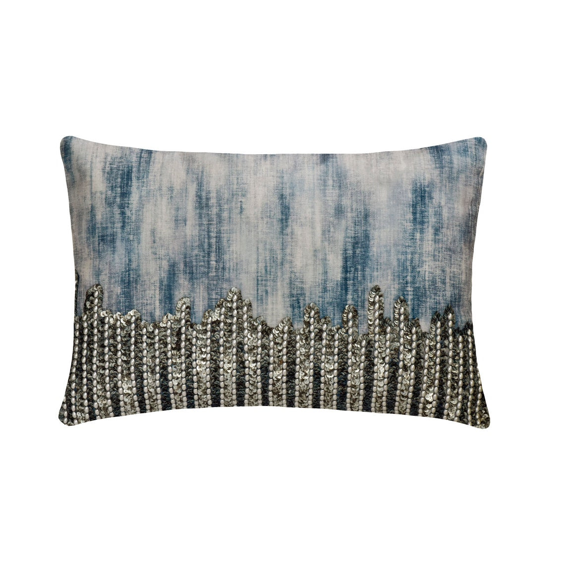 Brushed Silver Lumbar Pillow Cover