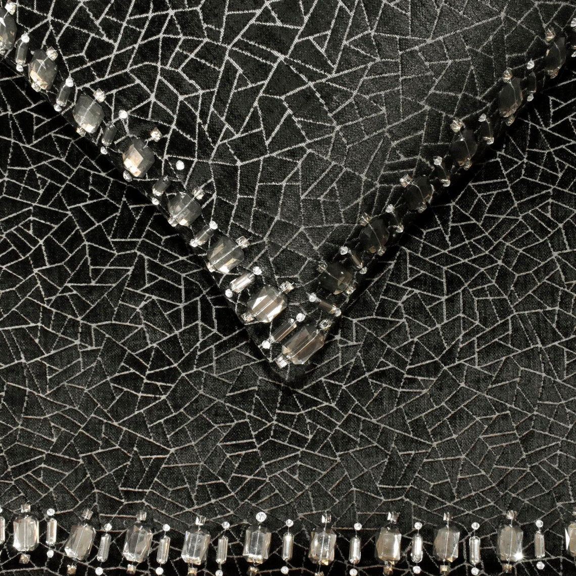 Mosaic Noir Decorative Bed Runner and Pillow Cover