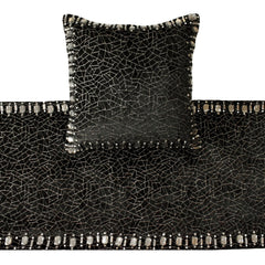 Mosaic Noir Decorative Bed Runner and Pillow Cover