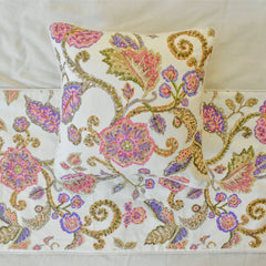 Aster Decorative Bed Runner and Pillow Cover