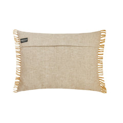 Hadiya - Beige Jute & Linen Lumbar Pillow Cover