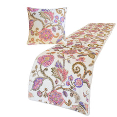 Aster Decorative Bed Runner and Pillow Cover