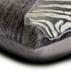 Zanzibar - Grey Suede Lumbar Pillow Cover