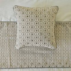 The Brick Effect - Velvet Grey Decorative Bed Runner and Pillow Cover