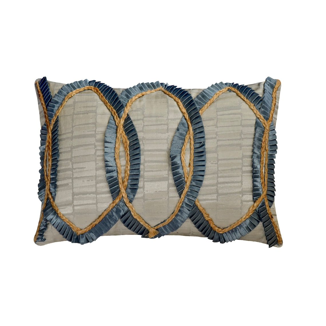 Ovoid Ribbon Lumbar Pillow Cover