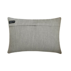 June Grey - Grey Linen & Jute Lumbar Pillow Cover