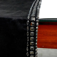 Cierra - Black Faux Suede Decorative Table Runner