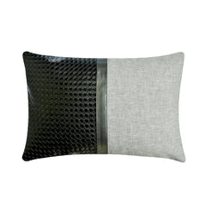 Lux Black Lumbar Pillow Cover