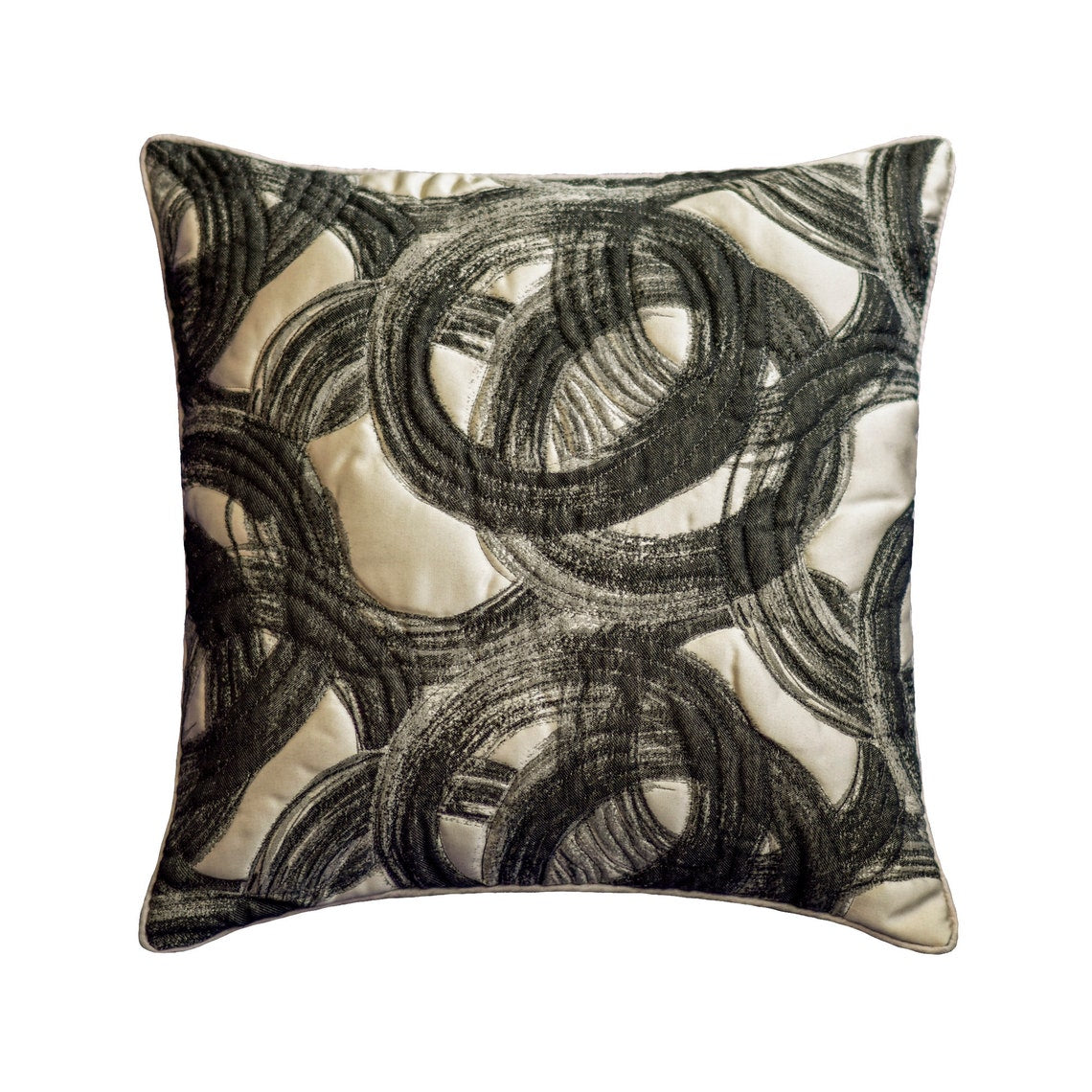 Circlewise - Jacquard Black Decorative Bed Runner and Pillow Cover
