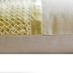 Lux Gold - Gold Faux Leather Lumbar Pillow Cover
