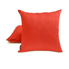 Orange Luxury Pack of 2 - Orange Art Silk Throw Pillow Cover