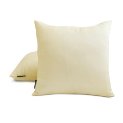 Cream Luxury Pack of 2 - Cream Art Silk Throw Pillow Cover