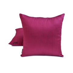 Magenta Luxury Pack of 2 - Magenta Art Silk Throw Pillow Cover