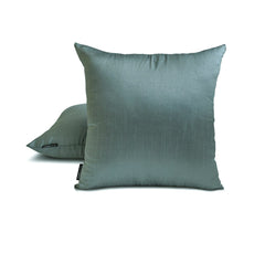Smoky Green Luxury Pack of 2 - Smoky Green Art Silk Throw Pillow Cover