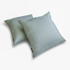 Dusky Blue Luxury Pack of 2 - Dusky Blue Luxury Art Silk Throw Pillow Cover