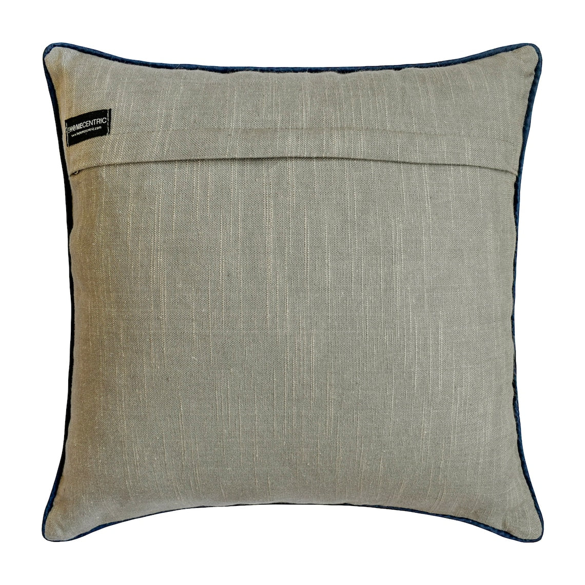 Geolattice Navy - Navy Blue Velvet Throw Pillow Cover