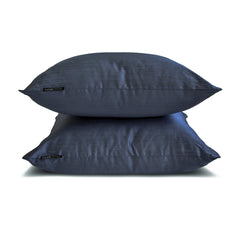 Midnight Blue Luxury Pack of 2 - Midnight Blue Art Silk Throw Pillow Cover
