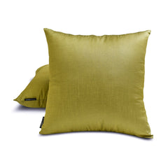 Olive Green Luxury Pack of 2 - Olive Green Art Silk Throw Pillow Cover