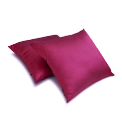 Magenta Luxury Pack of 2 - Magenta Art Silk Throw Pillow Cover