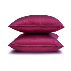 Magenta Luxury Pack of 2 - Magenta Art Silk Throw Pillow Cover