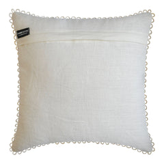 Medina Artistry - Ivory, Beige & Grey Cotton Linen Throw Pillow Cover