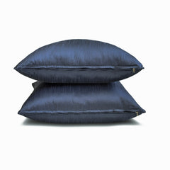 Midnight Blue Luxury Pack of 2 - Midnight Blue Art Silk Throw Pillow Cover