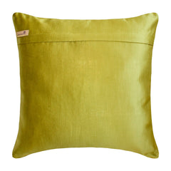 Chartreuse Pleats - Chartreuse Satin Throw Pillow Cover