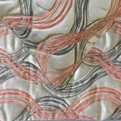 Orange Twirls - Jacquard Orange Decorative Bed Runner and Pillow Cover