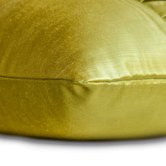 Chartreuse Pleats - Chartreuse Satin Throw Pillow Cover