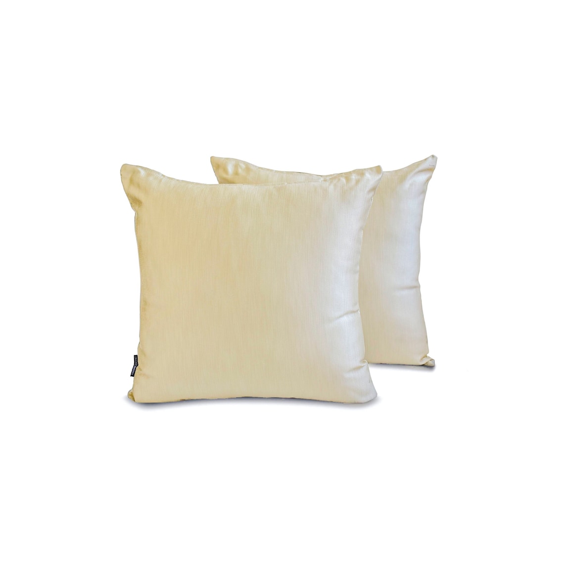 Cream Satin Slub Throw Pillow Cover