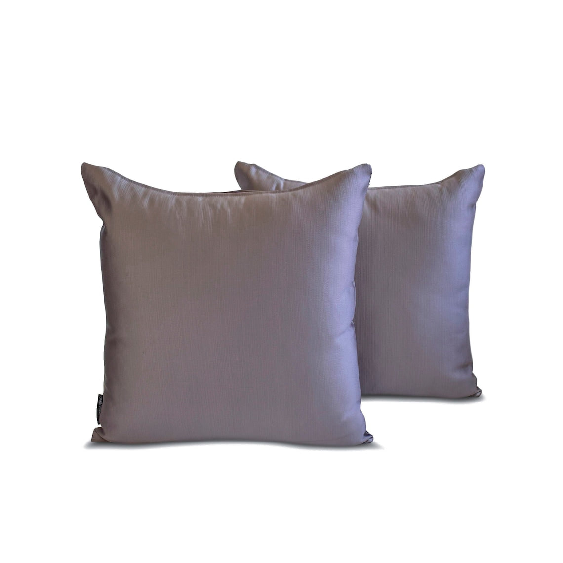Ash Purple Slub Satin Throw Pillow Cover
