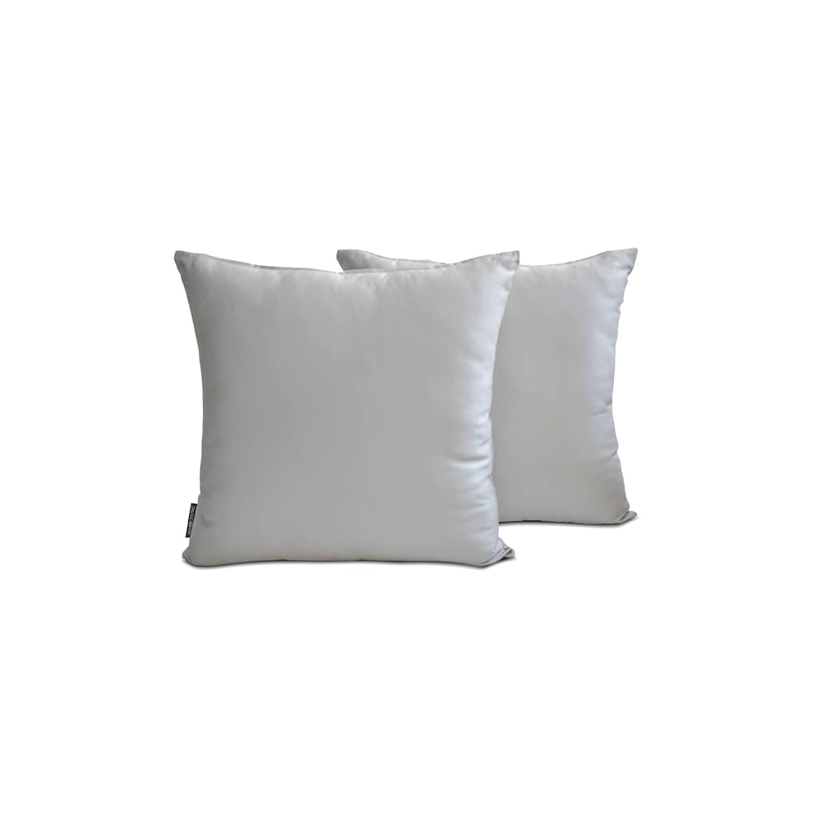 Light Gray Slub Satin Throw Pillow Cover