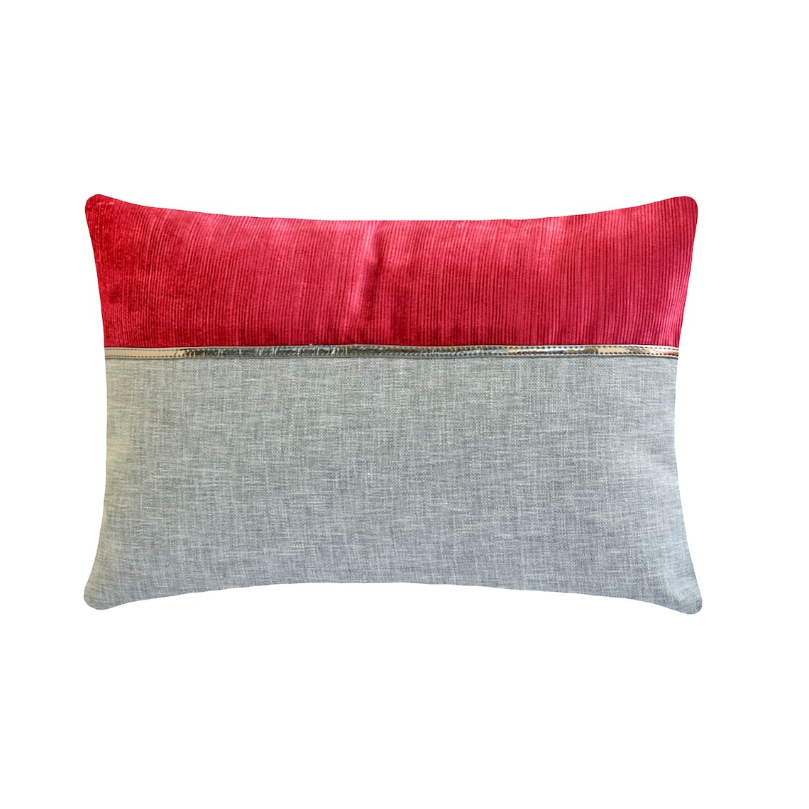 Berry Bliss Red Lumbar Pillow Cover