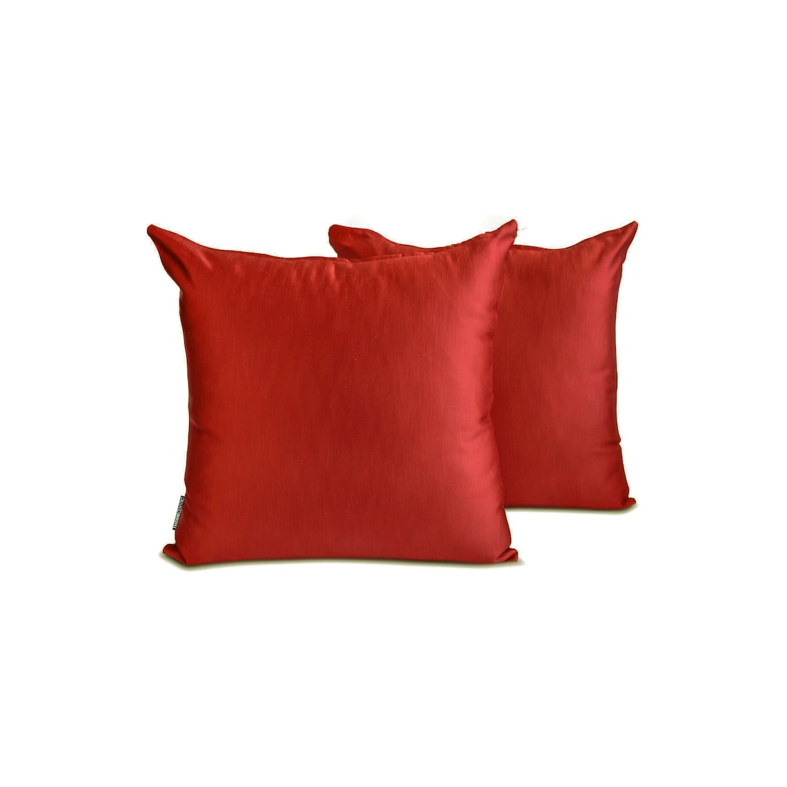 Rust Slub Satin Throw Pillow Cover