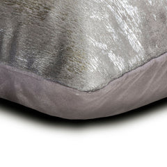 Silver Glint - Silver & Gray Jacquard Lumbar Pillow Cover