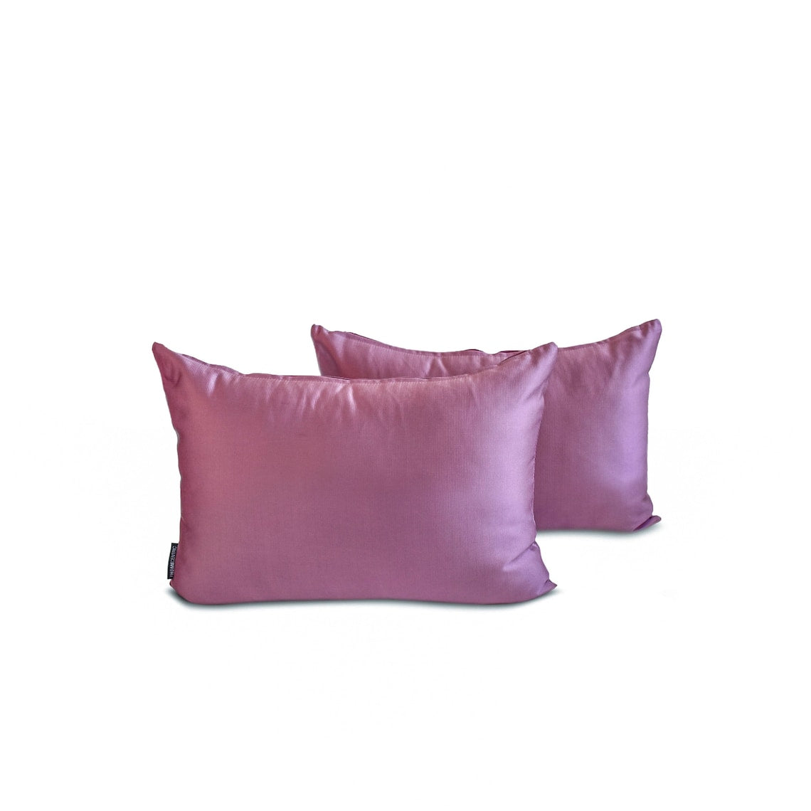 Light Purple Slub Satin Lumbar Pillow Cover