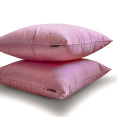 Mauve Slub Satin - Muave Satin Lumbar Pillow Cover