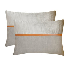 Corduroy Cozies Taupe - Taupe Corduroy And Linen Lumbar Pillow Cover