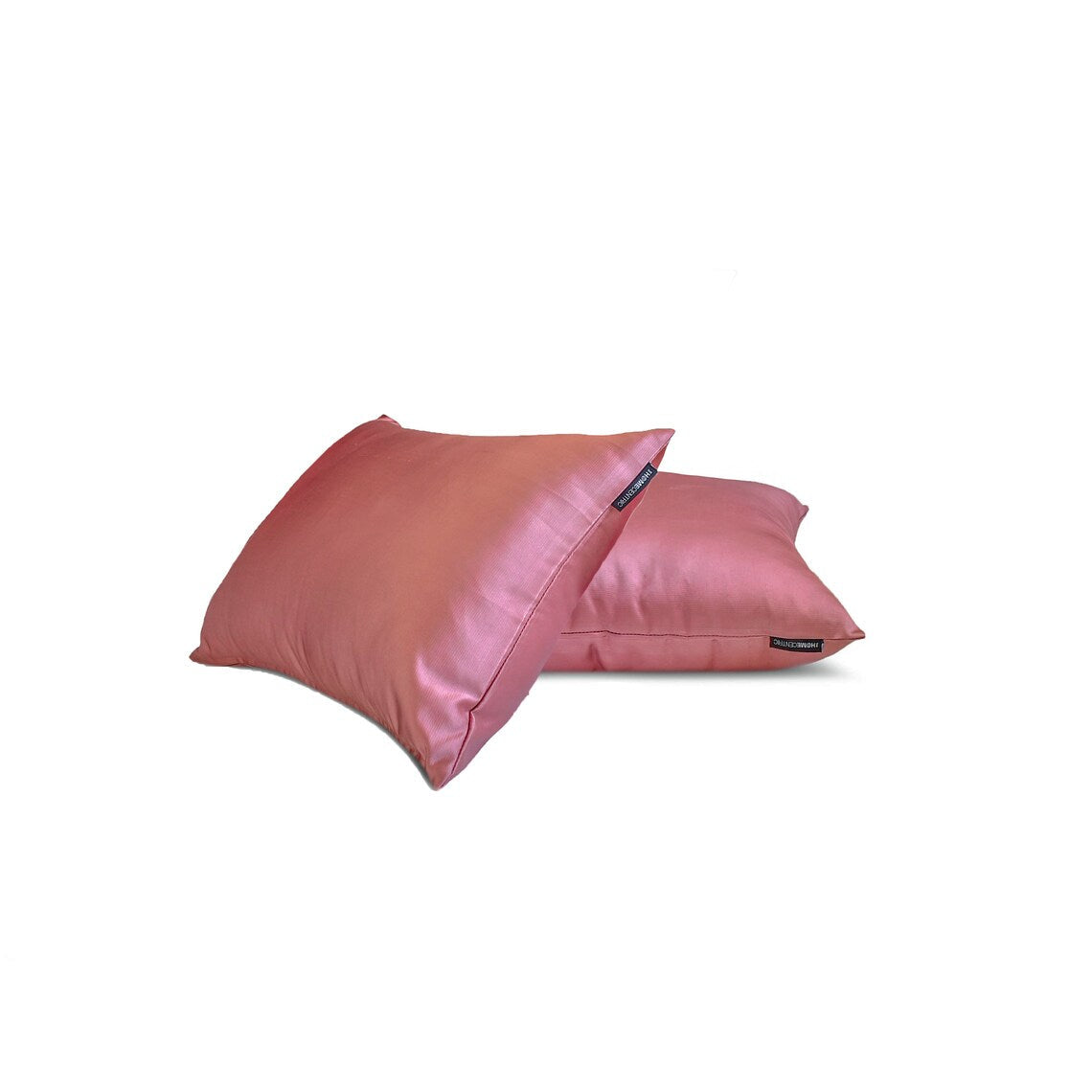 Dusty Pink Slub Satin Lumbar Pillow Cover