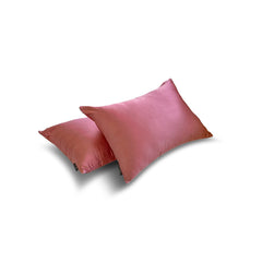 Dusty Pink Slub Satin - Pink Satin Lumbar Pillow Cover