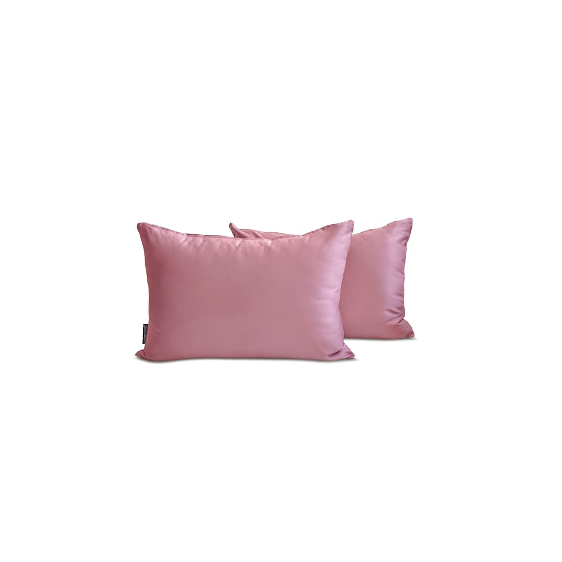 Mauve Slub Satin Lumbar Pillow Cover