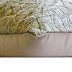 Metallic Mosaic - Silver & Gray Jacquard Throw Pillow Cover