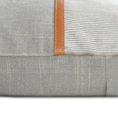 Corduroy Cozies Taupe - Taupe Corduroy And Linen Lumbar Pillow Cover