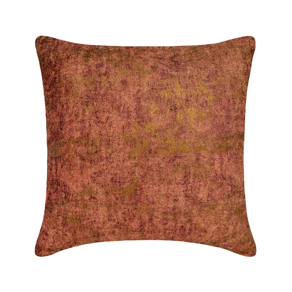 Rust Gilded Glamour Throw Pillow Cover