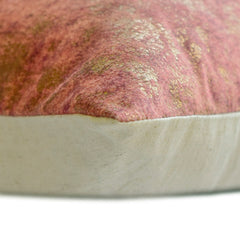 Rust Gilded Glamour - Rust & Gold Suede Throw Pillow Cover