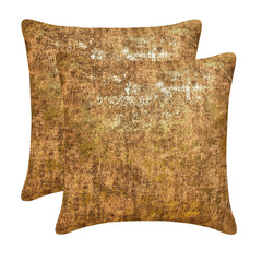 Gold Gilded Glamour - Gold Suede Throw Pillow Cover