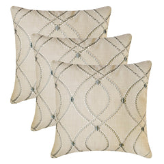 Juliette - Beige Linen Throw Pillow Cover