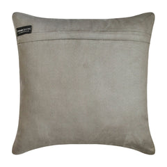Serpentine Metallica - Silver & Gray Faux Leather Throw Pillow Cover