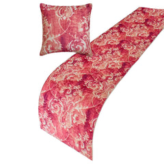 Pink Dalliance - Velvet Pink Decorative Bed Runner and Pillow Cover