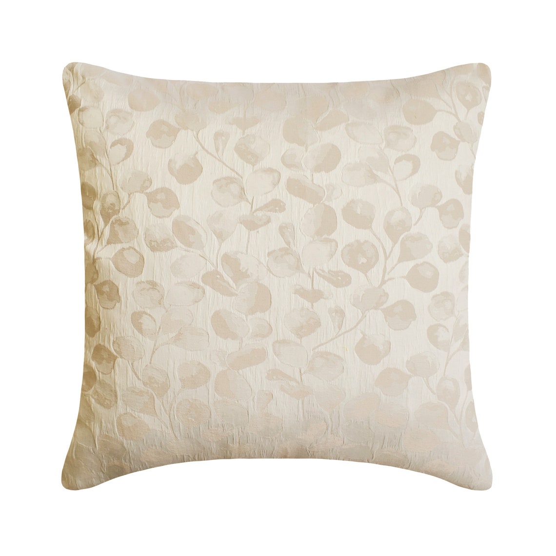 Pastel Petal Beige Throw Pillow Cover
